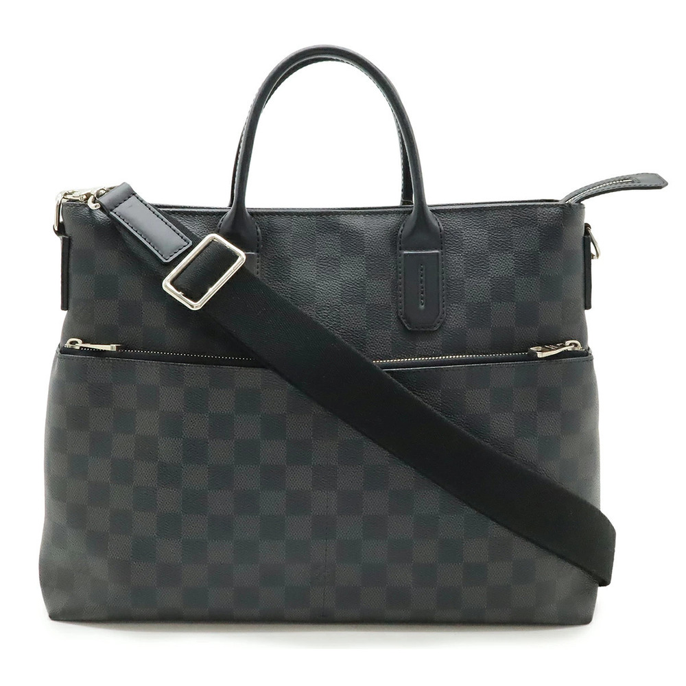 LOUIS VUITTON Damier Graphite Black Briefcase Business Bag Shoulder